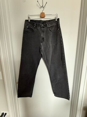 Black Baggy Wrangler Jeans